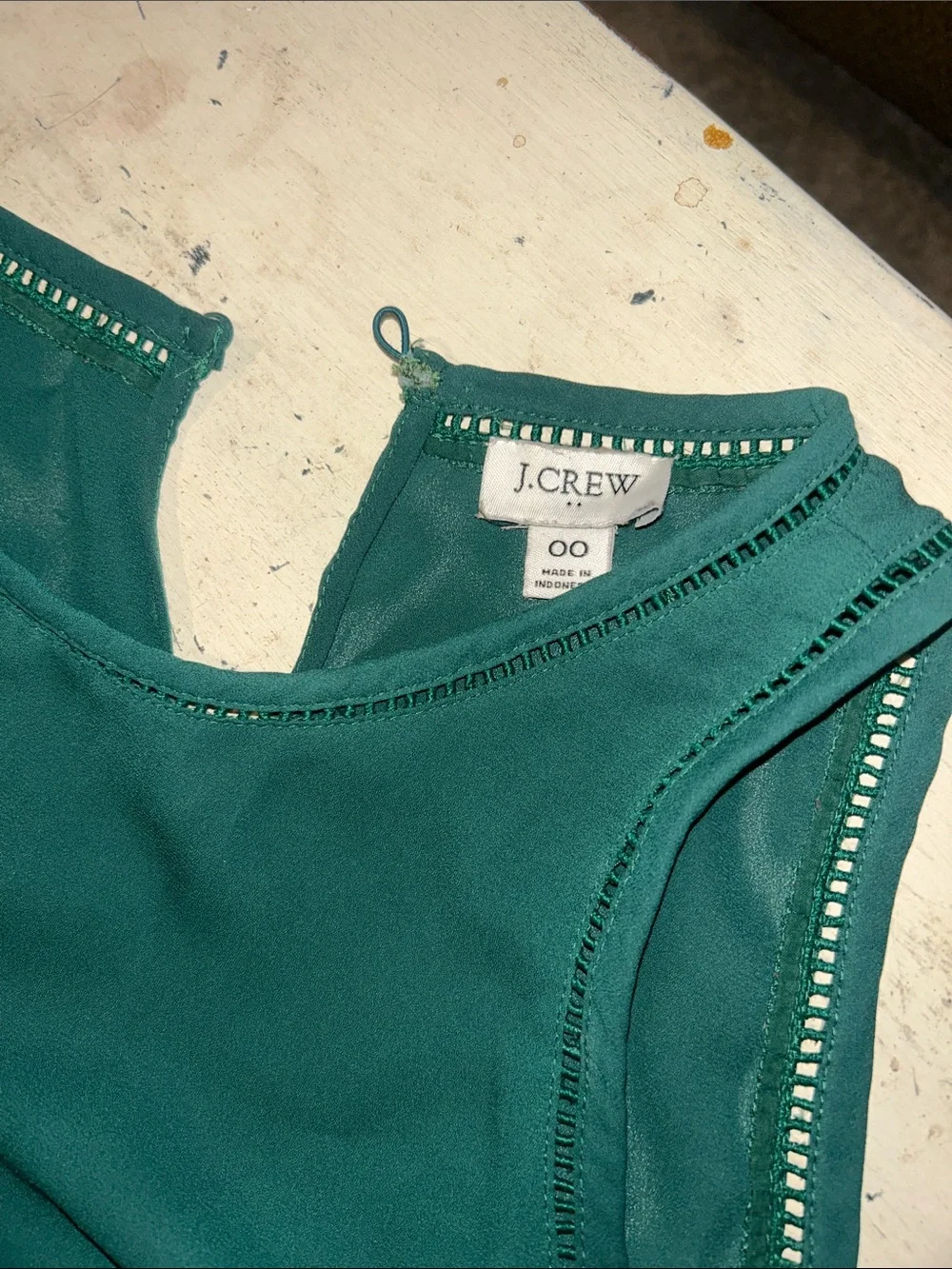 J. Crew Sleeveless Tank in Teal Green